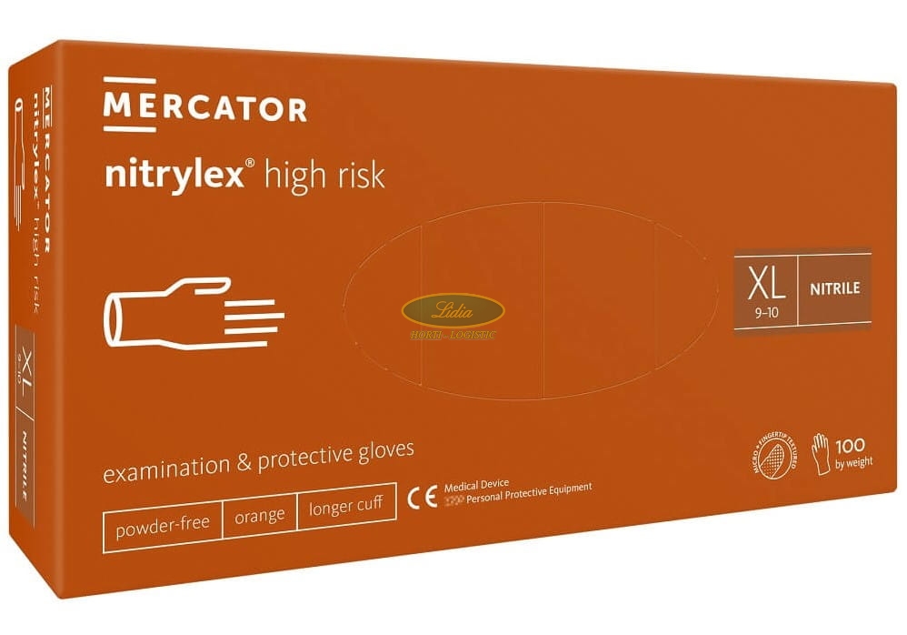 RĘKAWICE NITRYLOWE HIGH RISK XL