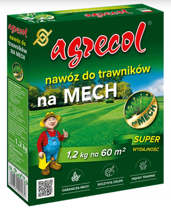 AGRECOL. Nawóz do trawników na mech 1,2KG 2031