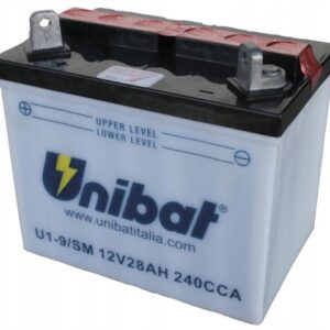 AKUMULATOR UNIBAT 12V 28AH-U1R9 -P+ (ELEKTROLIT)