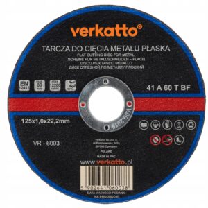 TARCZA DO CIĘCIA METALU PŁASKA 125x1,5MM VR-6004