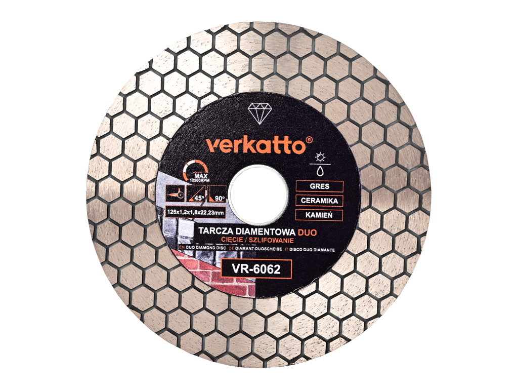 TARCZA DIAMENTOWA DUO 125x1,2x1,8x22,23mm VR-6062