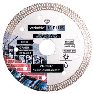 TARCZA DIAMENT. V-PLUS 125 TURBO CERAMIC 125x1,4x10,0x22,2MM VR-6087