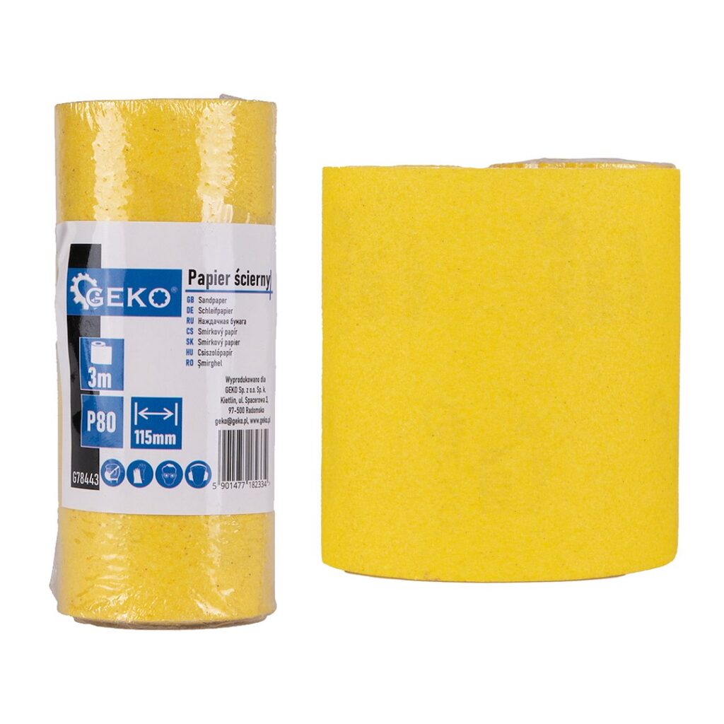 Papier ścierny – rolka 115mm x 3m P80 (100) G78443